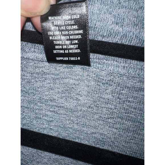 City Streets Open Front Cardigan Womens XL Knit Long Sleeve Pockets Blue Minimal - Picture 4 of 6